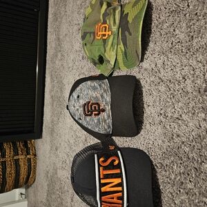 San Francisco Giants Hat Trio - 2 Are 47 Brand! Camo, Gray, Black